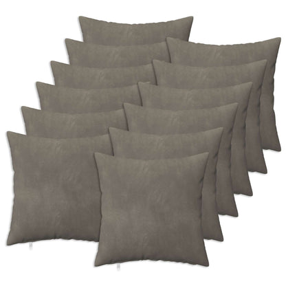 vidaXL Cushion with Pillow HEERLEN 12 pcs Light Grey Velvet