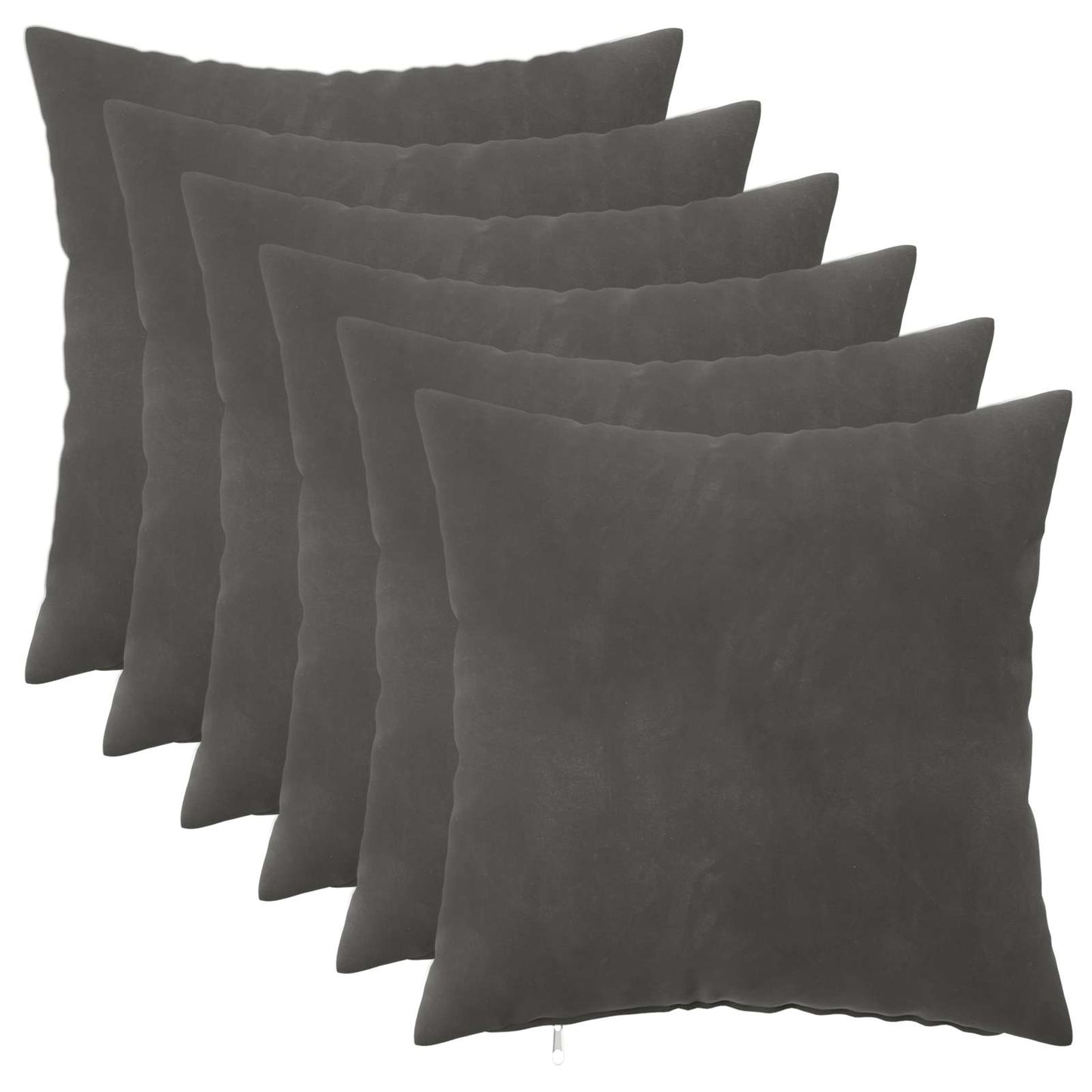 vidaXL Cushion with Pillow HEERLEN 6 pcs Dark Grey Velvet