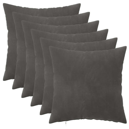vidaXL Cushion with Pillow HEERLEN 6 pcs Dark Grey Velvet
