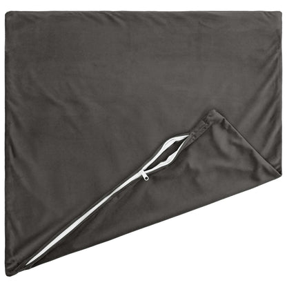 vidaXL Cushion with Pillow HEERLEN 12 pcs Dark Grey Velvet