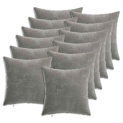 vidaXL Throw Pillow 12 pcs HEERLEN Dark Grey 40 x 40 cm