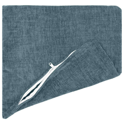 vidaXL Throw Pillow 2 pcs HEERLEN Blue 40 x 40 cm Chenille Fabric