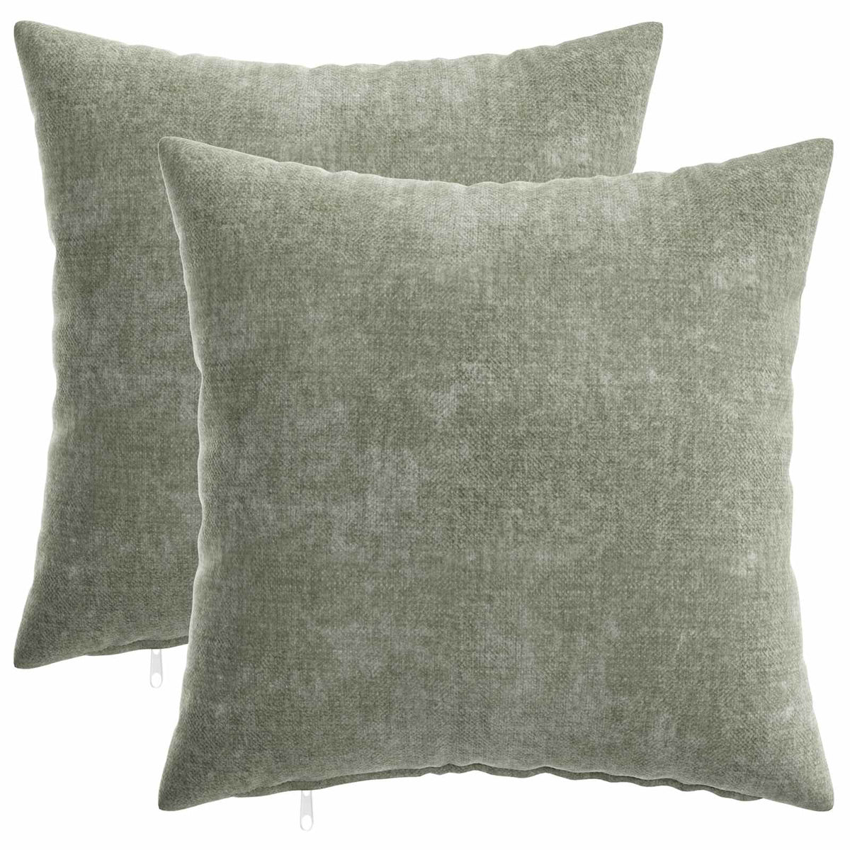 vidaXL Throw Pillow 2 pcs HEERLEN Green 40 x 40 cm Chenille Fabric