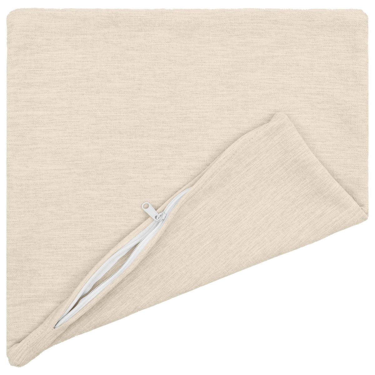 vidaXL Throw Pillow 2 pcs HEERLEN Cream 40 x 40 cm Chenille Fabric