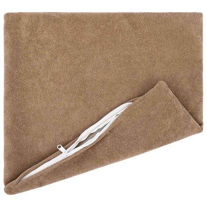 vidaXL Cushion with Pillow HEERLEN 6 pcs Taupe Microfiber Fleece