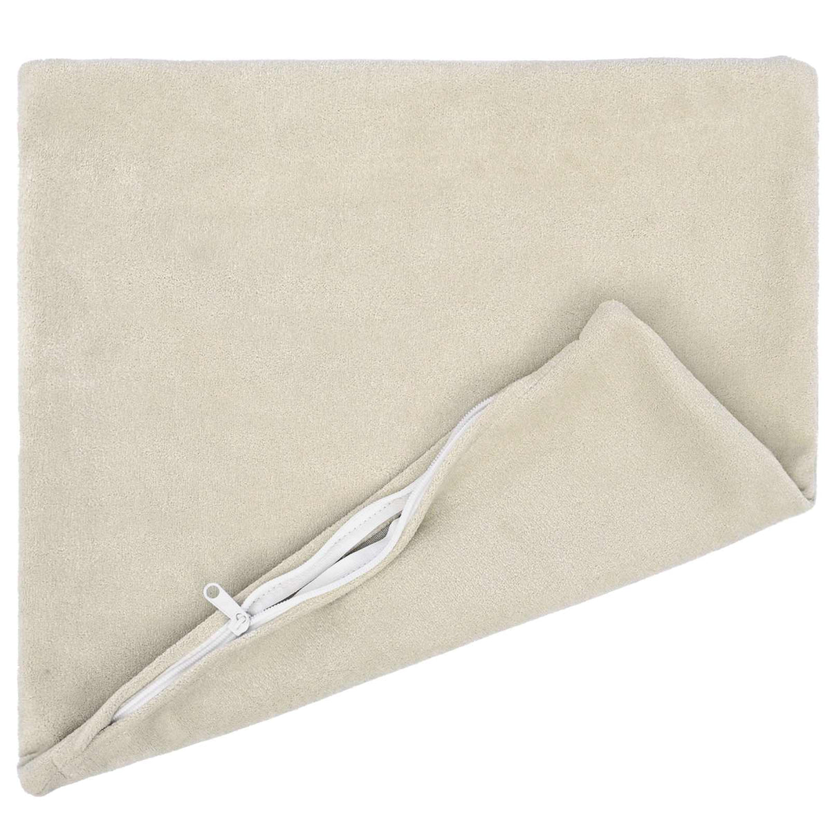 vidaXL Cushion with Pillow HEERLEN 2 pcs Cream Microfiber Fleece
