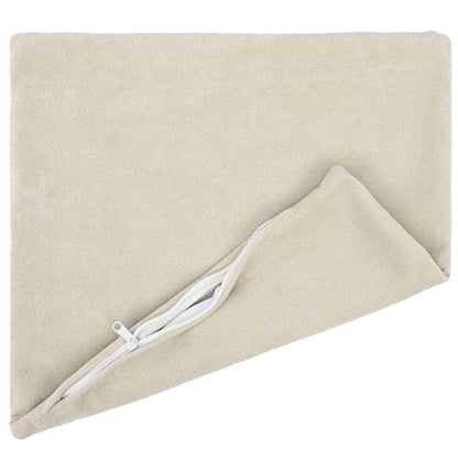 vidaXL Cushion with Pillow HEERLEN 12 pcs Cream Microfiber Fleece