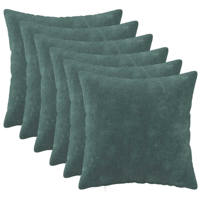 vidaXL Cushion with Pillow HEERLEN 6 pcs Sea Blue Microfiber Fleece