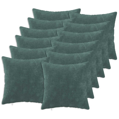 vidaXL Cushion with Pillow HEERLEN 12 pcs Sea Blue Microfiber Fleece