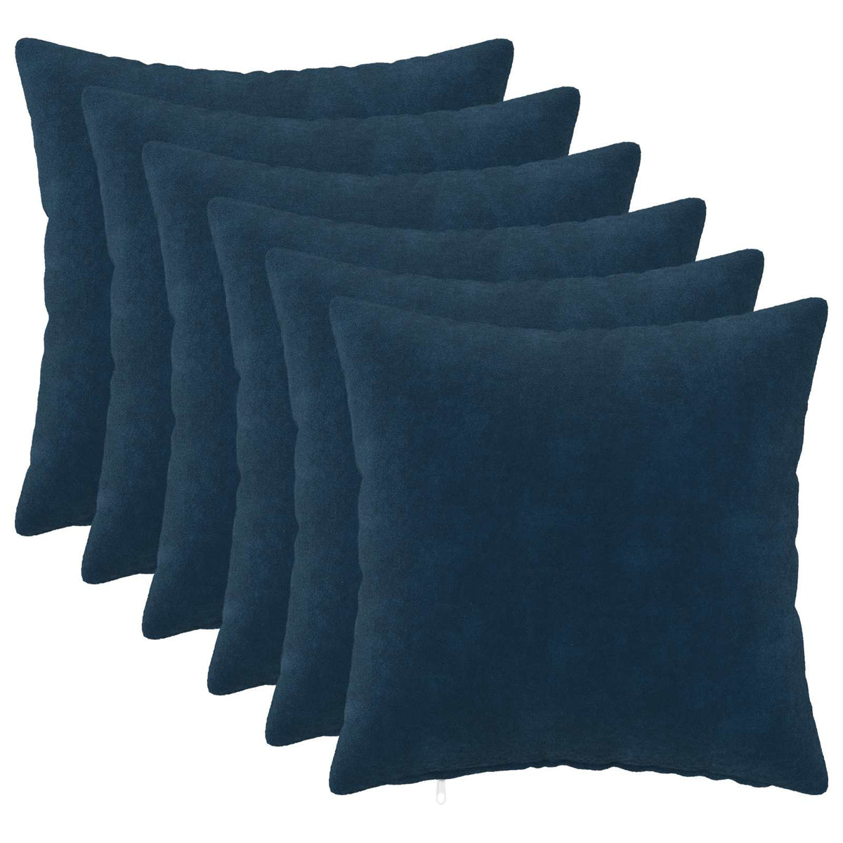 vidaXL Cushion with Pillow HEERLEN 6 pcs Blue Microfiber Fleece
