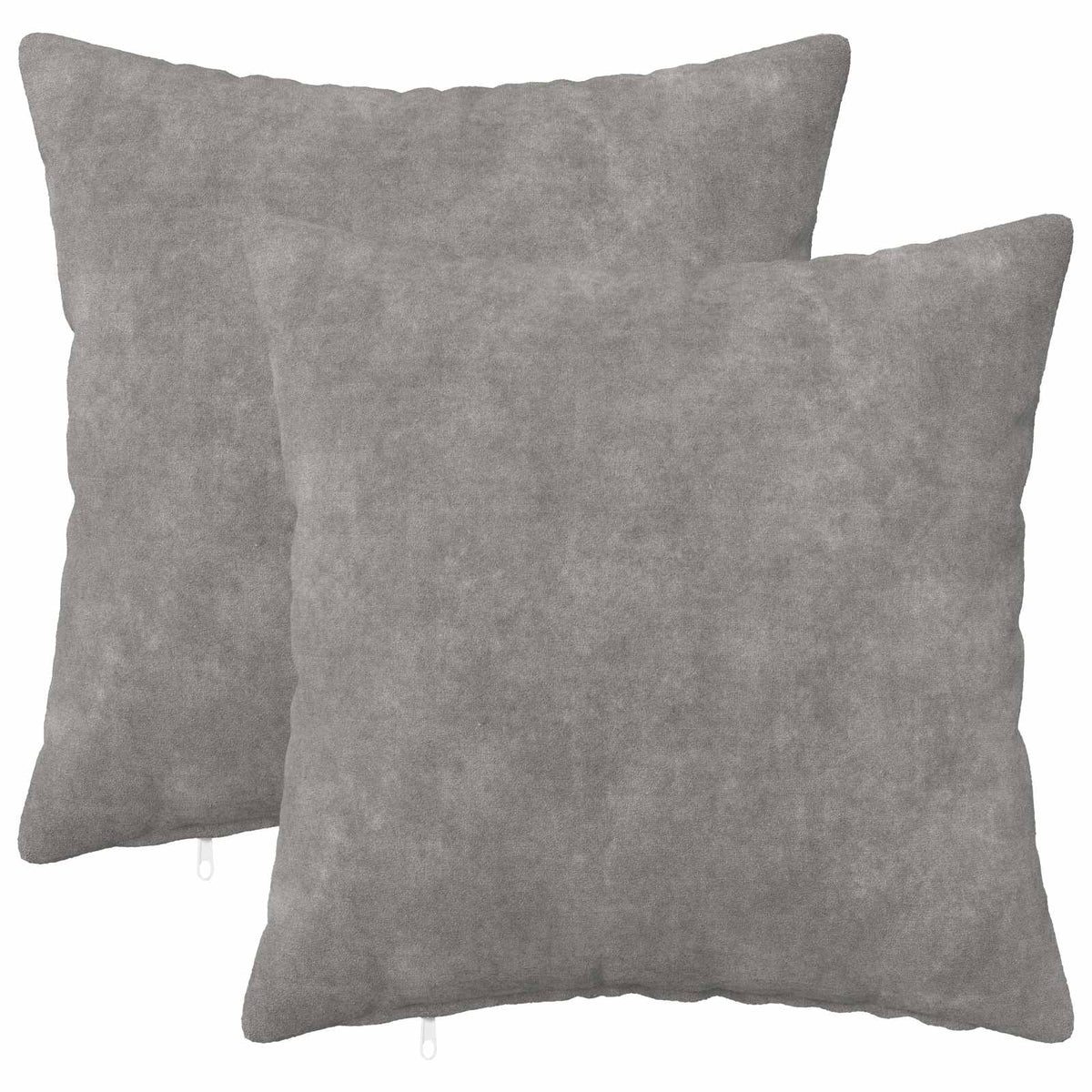 vidaXL Cushion with Pillow HEERLEN 2 pcs Light Grey Microfiber Fleece