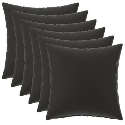 vidaXL Cushion with Pillow HEERLEN 6 pcs Black Polyester