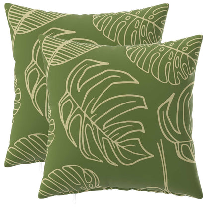 vidaXL Cushion with Pillow HEERLEN 2 pcs Leaf Design Polyester