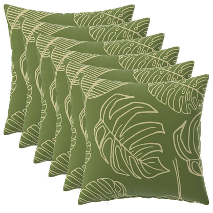 vidaXL Cushion with Pillow HEERLEN 6 pcs Leaf Design Polyester