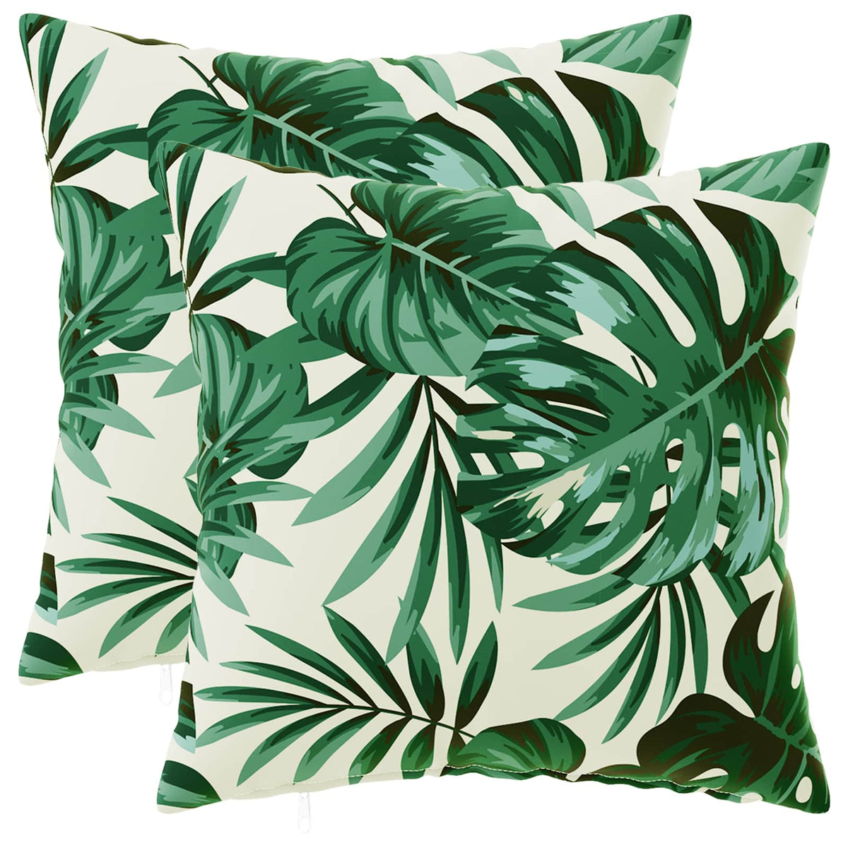 vidaXL Cushion with Pillow HEERLEN 2 pcs Leaf Pattern Polyester