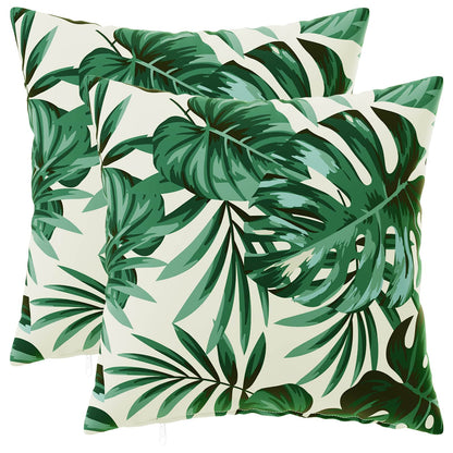 vidaXL Cushion with Pillow HEERLEN 2 pcs Leaf Pattern Polyester