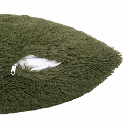 vidaXL Cushion with Pillow HEERLEN 12 pcs Green PV Fleece