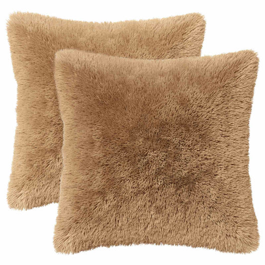 vidaXL Cushion with Pillow HEERLEN 2 pcs Taupe PV Fleece