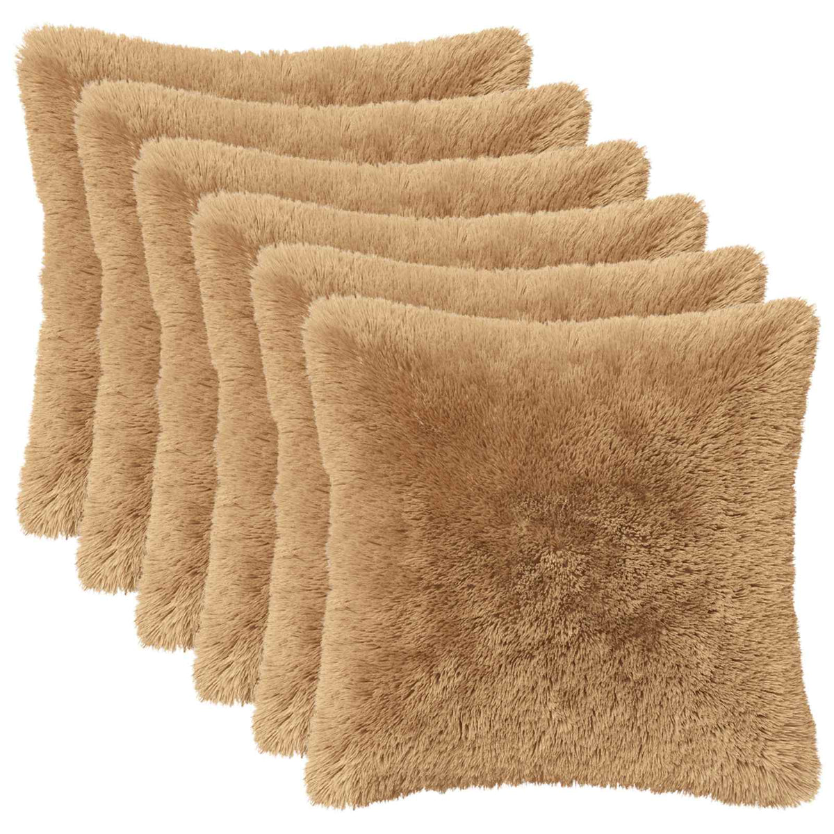 vidaXL Cushion with Pillow HEERLEN 12 pcs Taupe PV Fleece