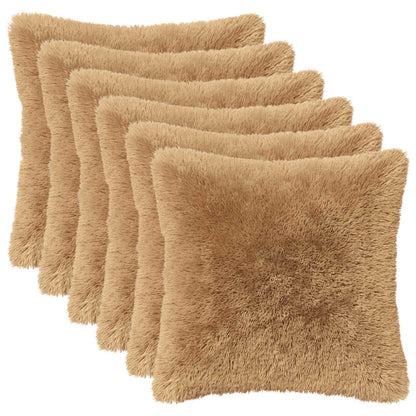 vidaXL Cushion with Pillow HEERLEN 12 pcs Taupe PV Fleece