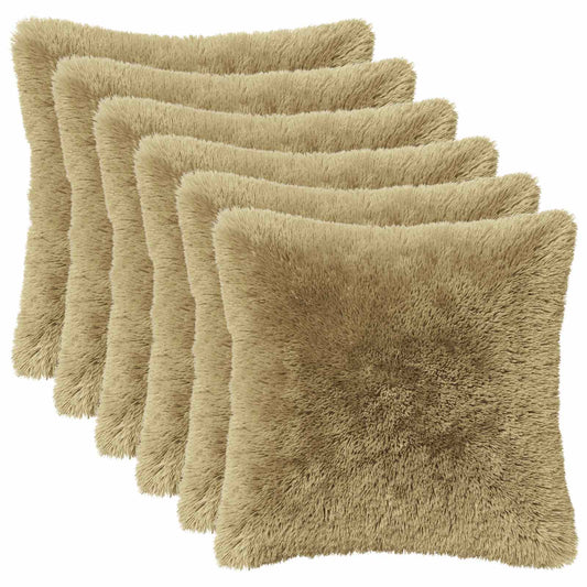 vidaXL Cushion with Pillow HEERLEN 6 pcs Light Grey PV Fleece