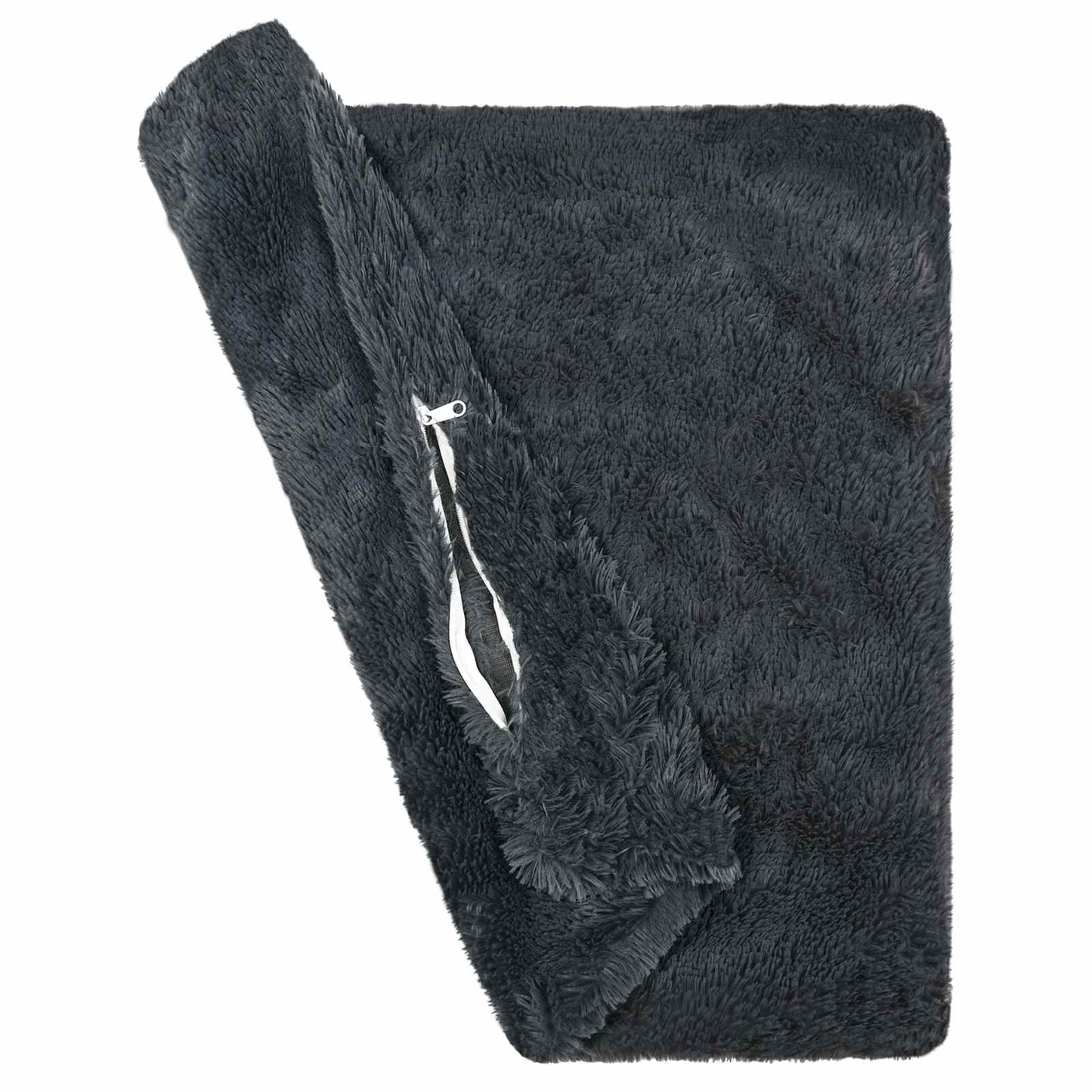 vidaXL Cushion with Pillow HEERLEN 2 pcs Anthracite PV Fleece