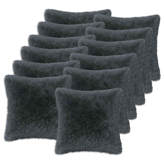 vidaXL Cushion with Pillow HEERLEN 2 pcs Anthracite PV Fleece