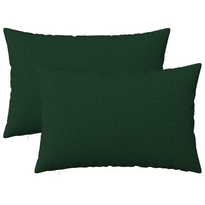 vidaXL Cushion with Pillow HEERLEN 2 pcs Dark Green Fabric