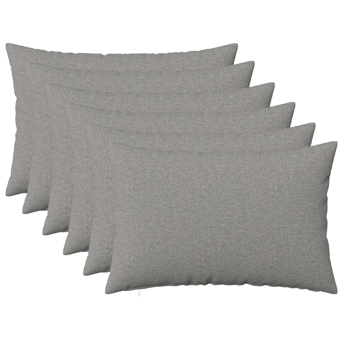 vidaXL Throw Pillow 6 pcs HEERLEN Cloud Grey 40 x 60 cm Fabric