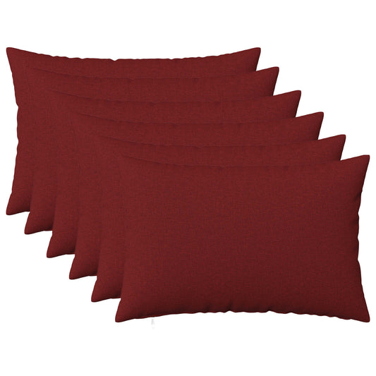 vidaXL Cushion with Pillow HEERLEN 6 pcs Wine Red Fabric