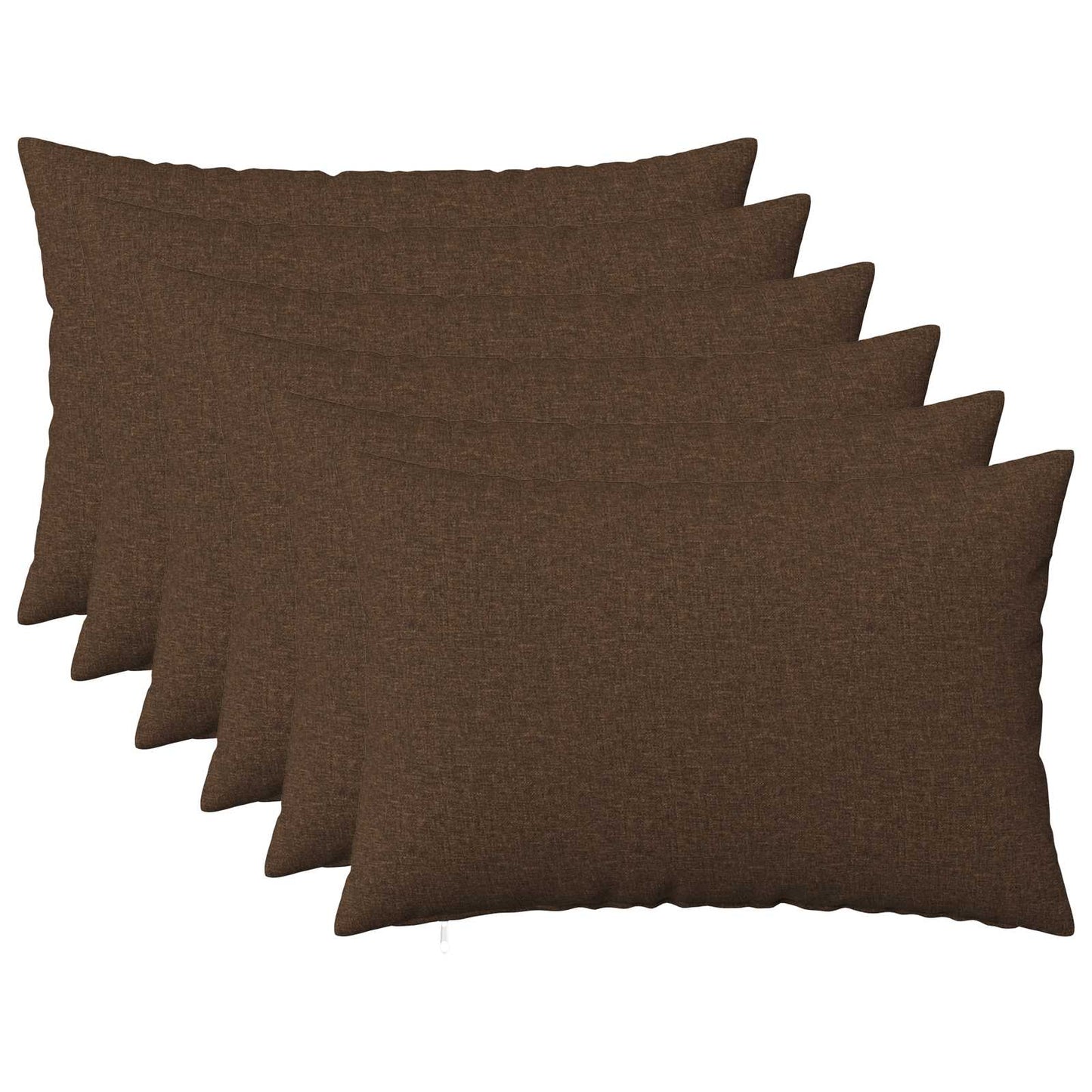 vidaXL Cushion with Pillow HEERLEN 6 pcs Brown Fabric