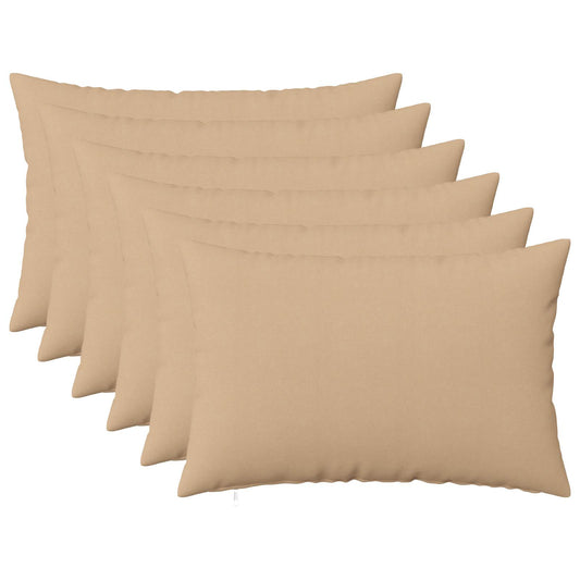 vidaXL Cushion with Pillow HEERLEN 6 pcs Cream Fabric