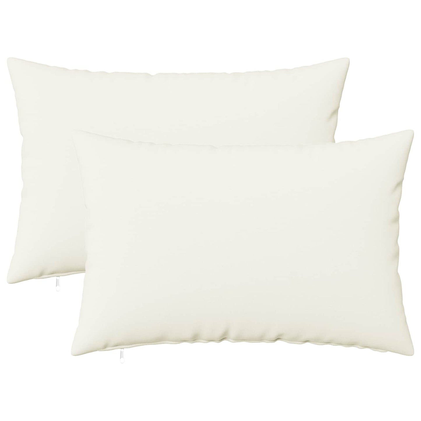 vidaXL Cushion with Pillow HEERLEN 2 pcs White Fabric