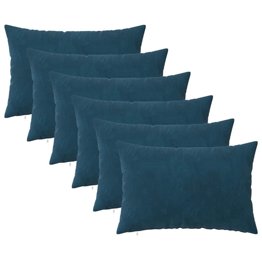 vidaXL Cushion with Pillow HEERLEN 6 pcs Blue Velvet