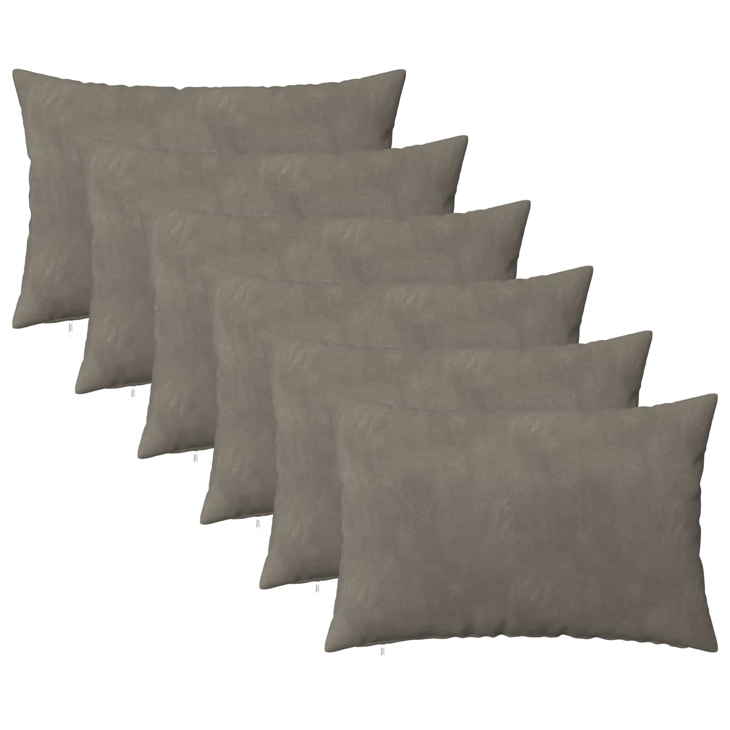 vidaXL Cushion with Pillow HEERLEN 6 pcs Light Grey Velvet