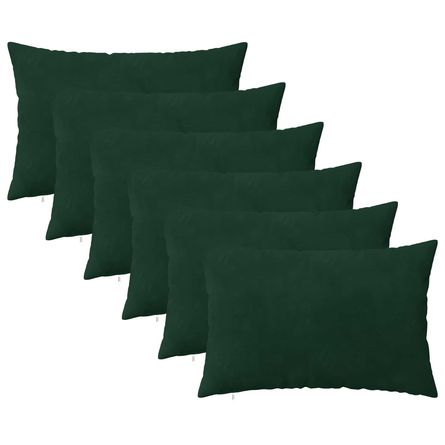 vidaXL Cushion with Pillow HEERLEN 6 pcs Dark Green Velvet