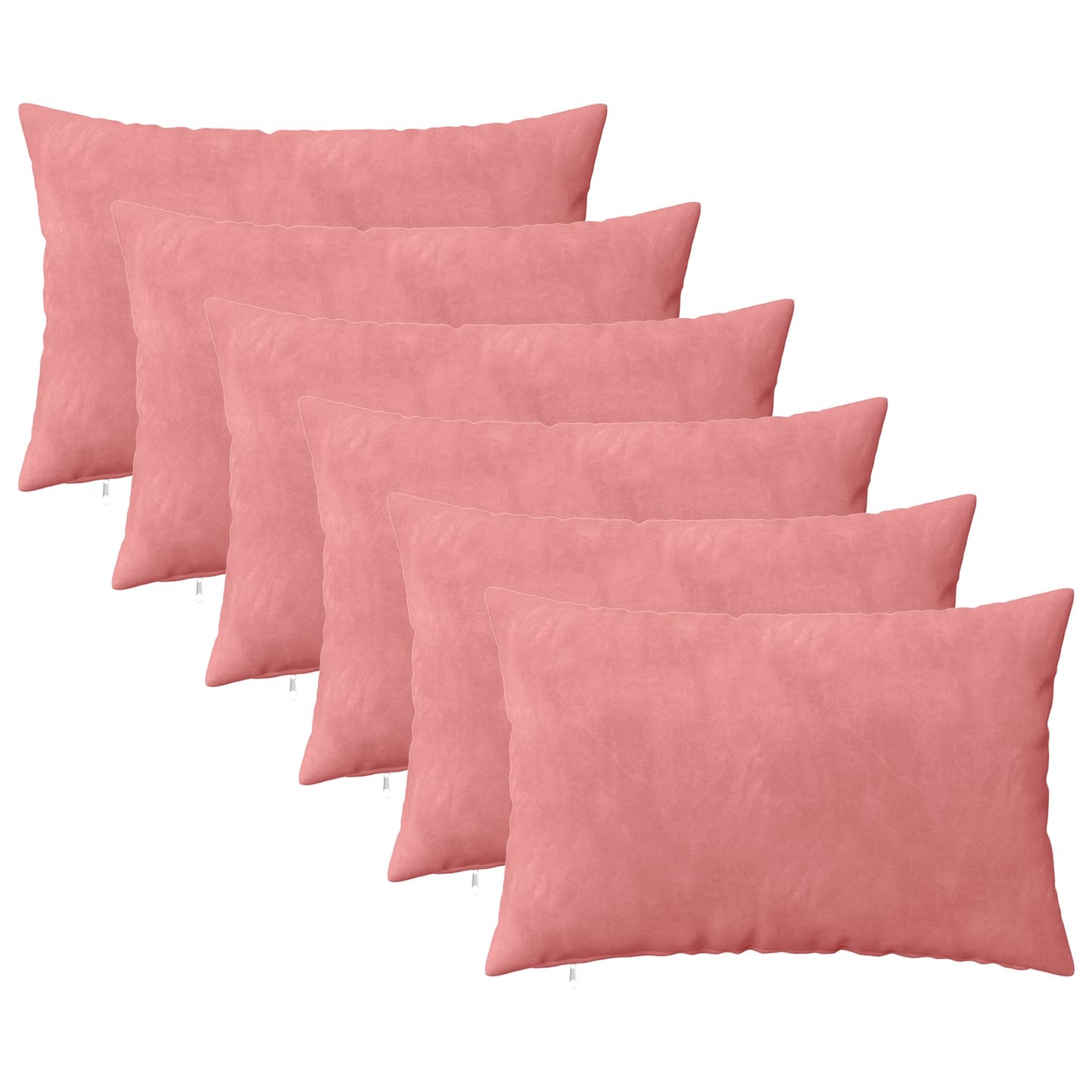vidaXL Cushion with Pillow HEERLEN 6 pcs Pink Velvet