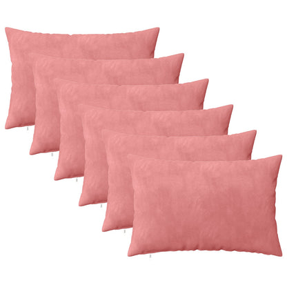 vidaXL Cushion with Pillow HEERLEN 6 pcs Pink Velvet