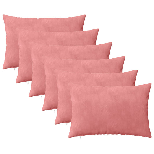 vidaXL Cushion with Pillow HEERLEN 6 pcs Pink Velvet