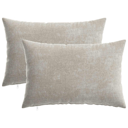 vidaXL Throw Pillow 2 pcs HEERLEN Light Grey 40 x 60 cm