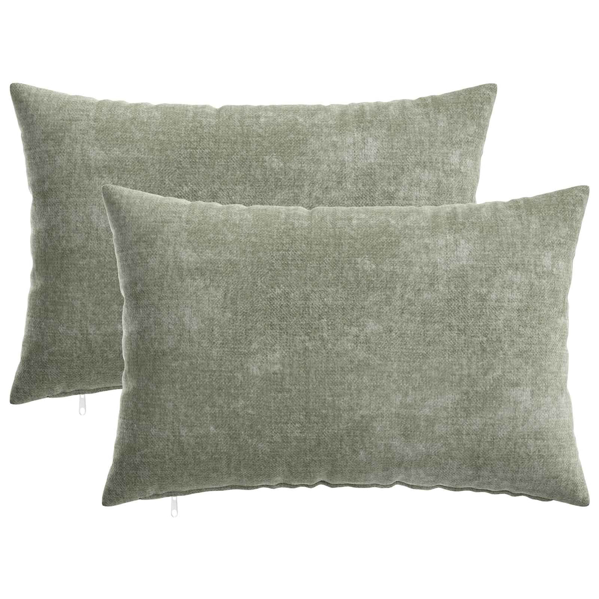 vidaXL Throw Pillow 2 pcs HEERLEN Green 40 x 60 cm Chenille Fabric