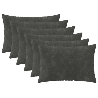 vidaXL Cushion with Pillow HEERLEN 6 pcs Anthracite Microfiber Fleece