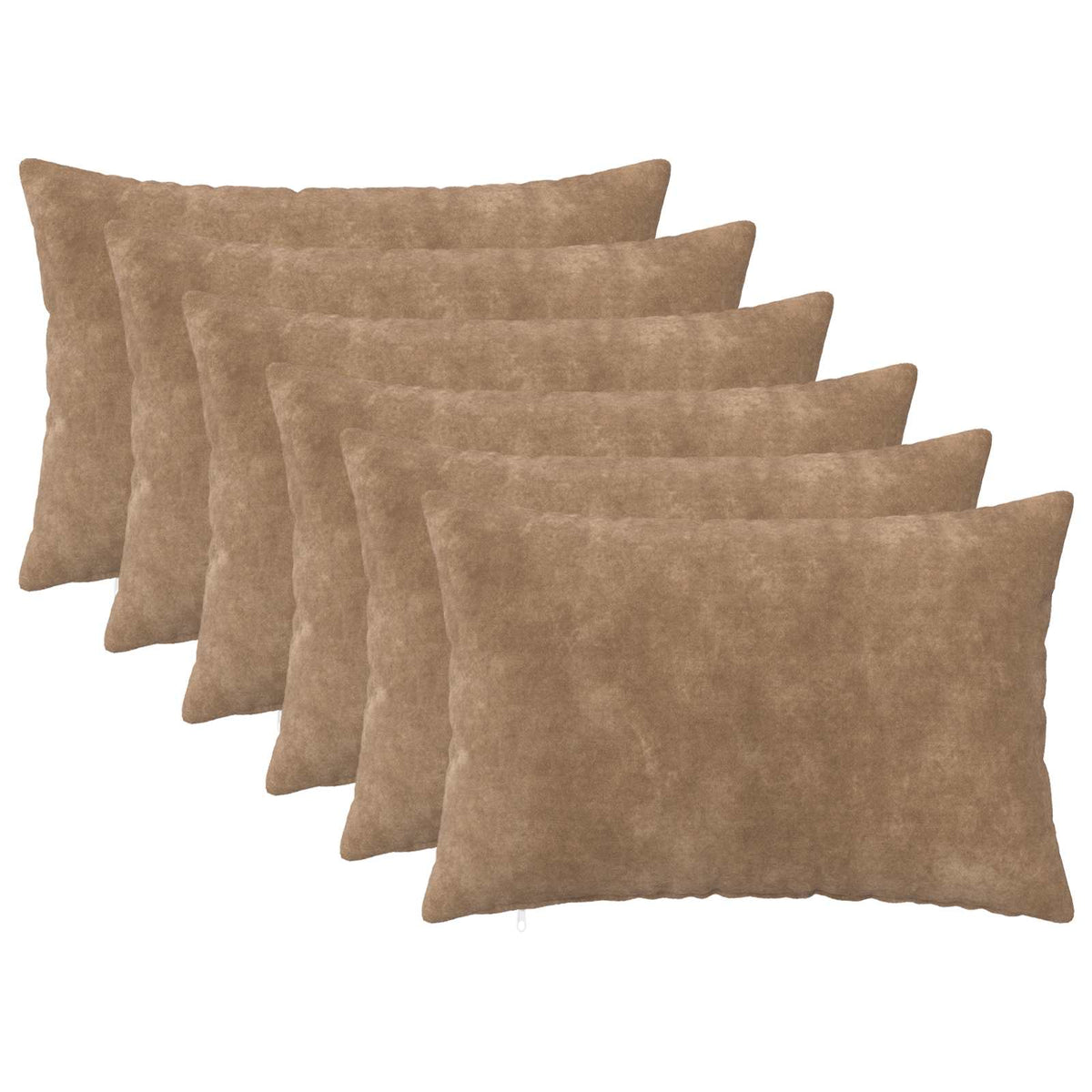 vidaXL Cushion with Pillow HEERLEN 6 pcs Taupe Microfiber Fleece