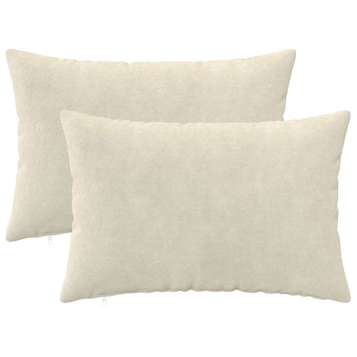 vidaXL Cushion with Pillow HEERLEN 2 pcs Cream Microfiber Fleece