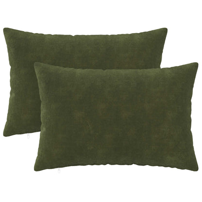 vidaXL Cushion with Pillow HEERLEN 2 pcs Green Microfiber Fleece