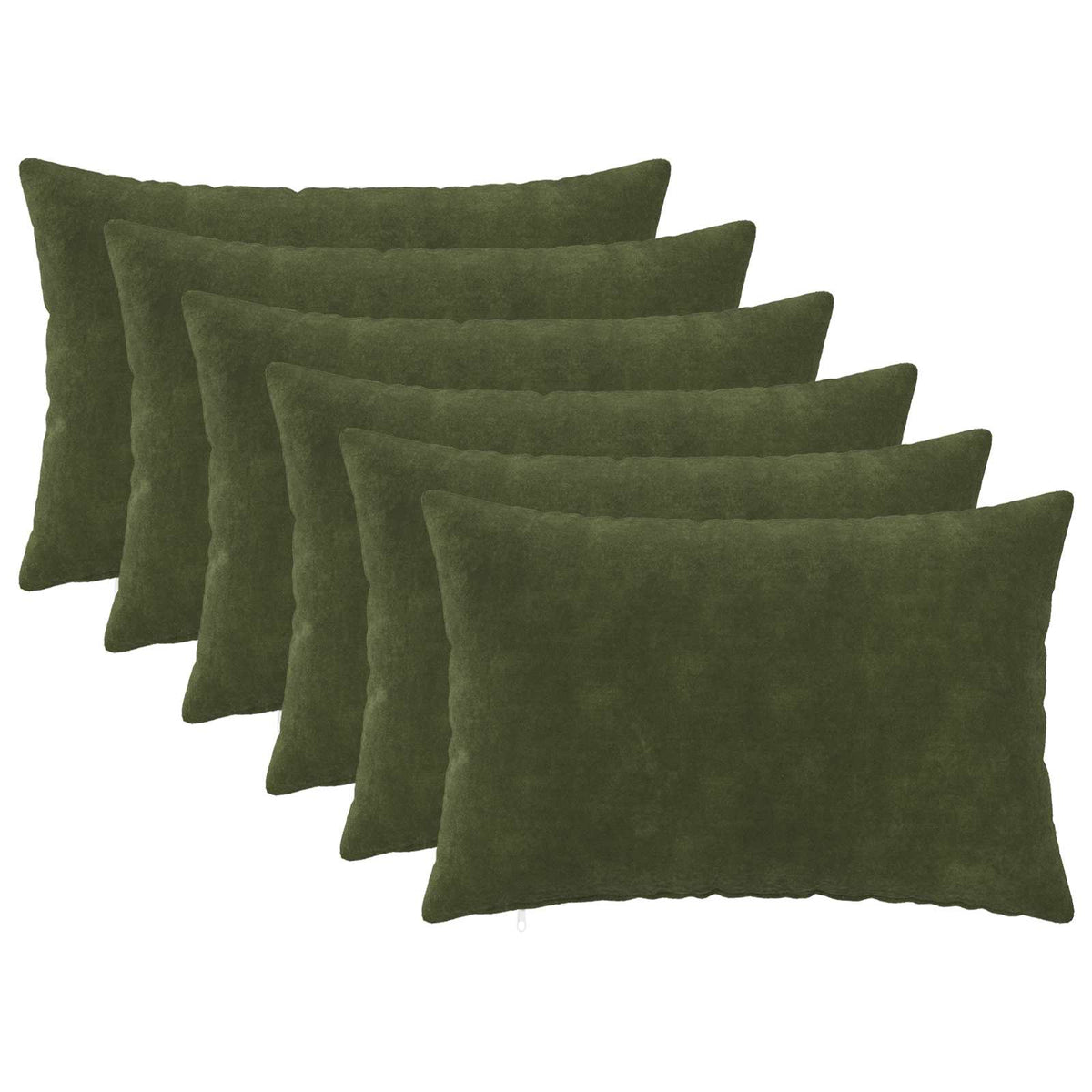 vidaXL Cushion with Pillow HEERLEN 6 pcs Green Microfiber Fleece