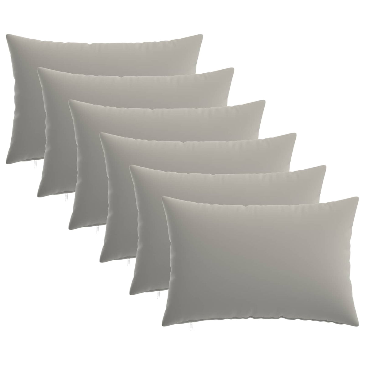 vidaXL Cushion with Pillow HEERLEN 6 pcs Grey Polyester
