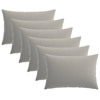 vidaXL Cushion with Pillow HEERLEN 6 pcs Grey Polyester