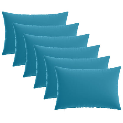 vidaXL Cushion with Pillow HEERLEN 6 pcs Light Blue Polyester