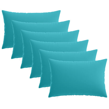 vidaXL Cushion with Pillow HEERLEN 6 pcs Turquoise Polyester